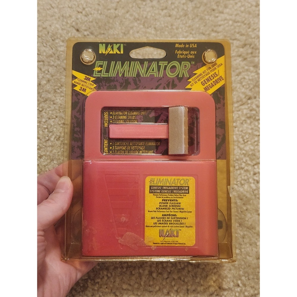 Vintage ELIMINATOR Video Game Cleaning Kit Sega Genesis Megadrive Naki Unused